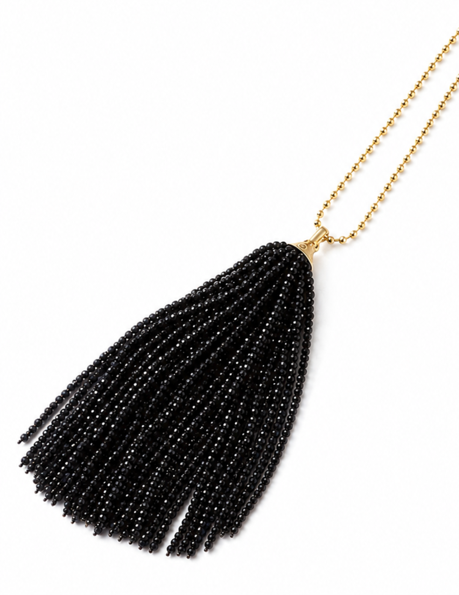 The Black Spinel Ripple Pendant